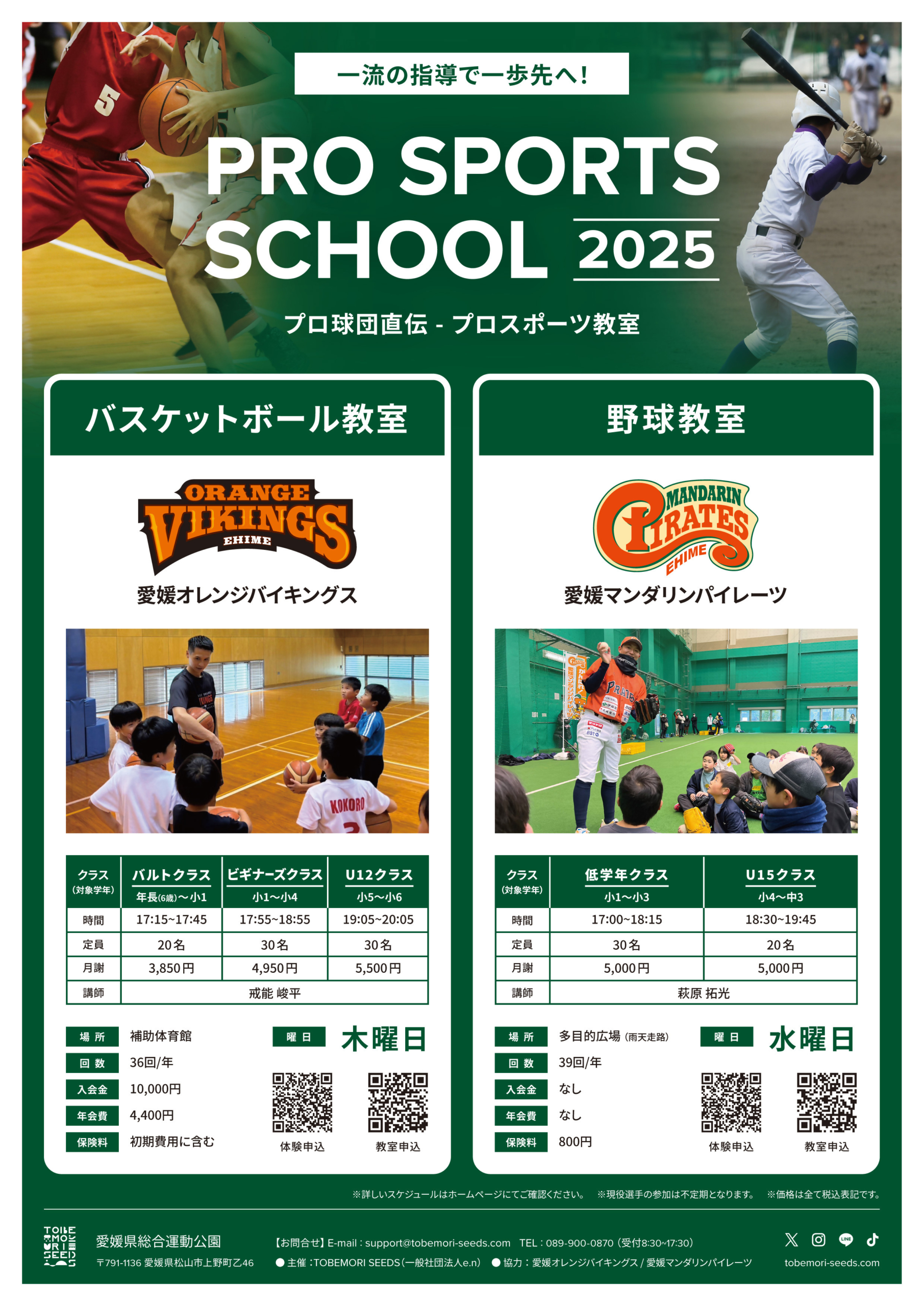 プロスポーツ教室　野球教室