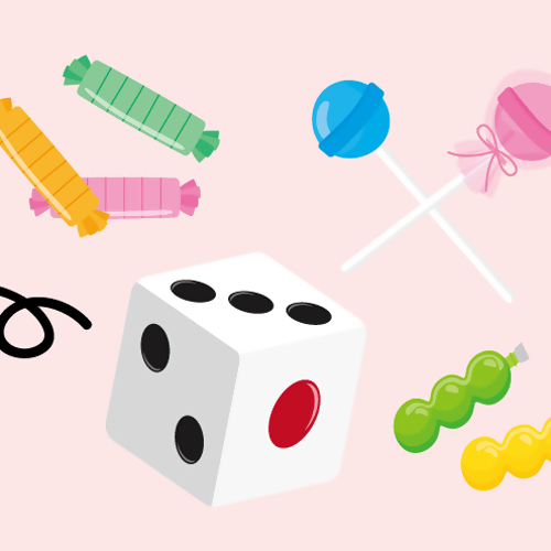 開園記念だ！サイコロ振って駄菓子がもらえる！